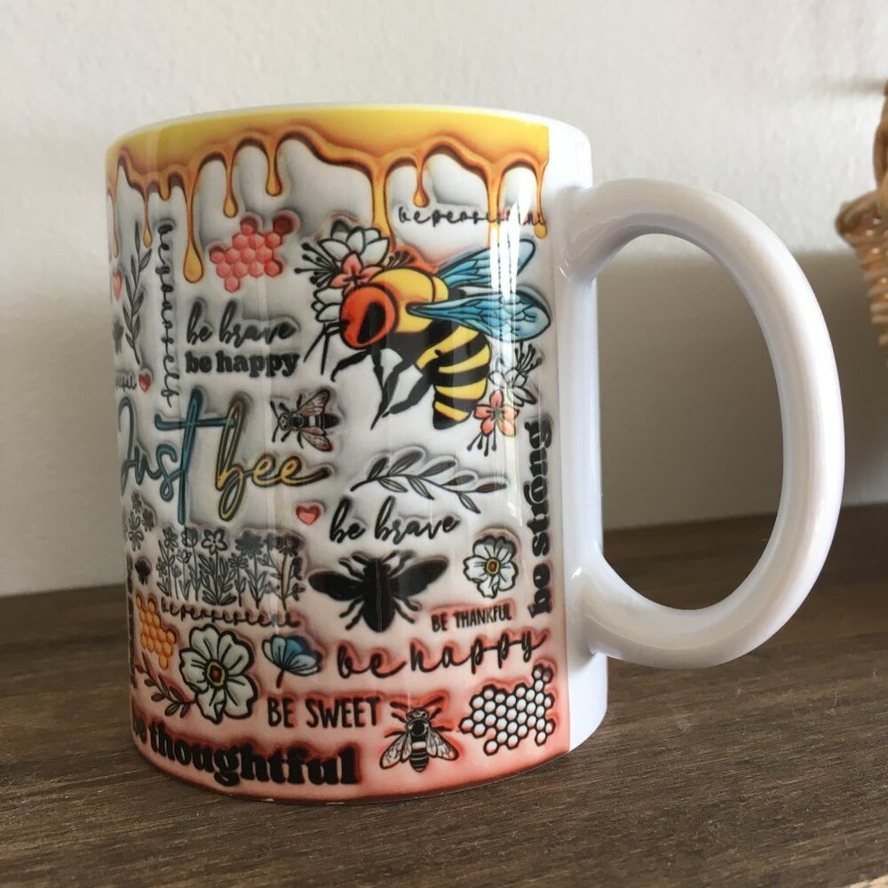 Bee Lover Gift Coffee Mug Just Bee Positive Affirmations